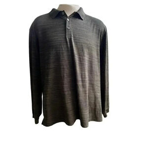 Saddlebred polo long sleeve big and tall 2x olive green